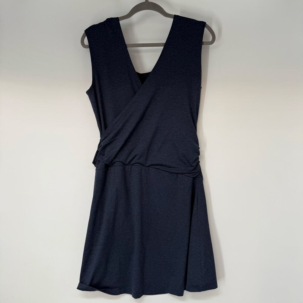 Patagonia Nena Seabrook Twist Tank Mini Dress Womens Large Navy Blue Sleeveless - Picture 9 of 10